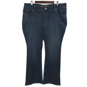 Wrangler Jeans Womens 20 (41x29) Bootcut High Rise Dark Blue Stretch Denim